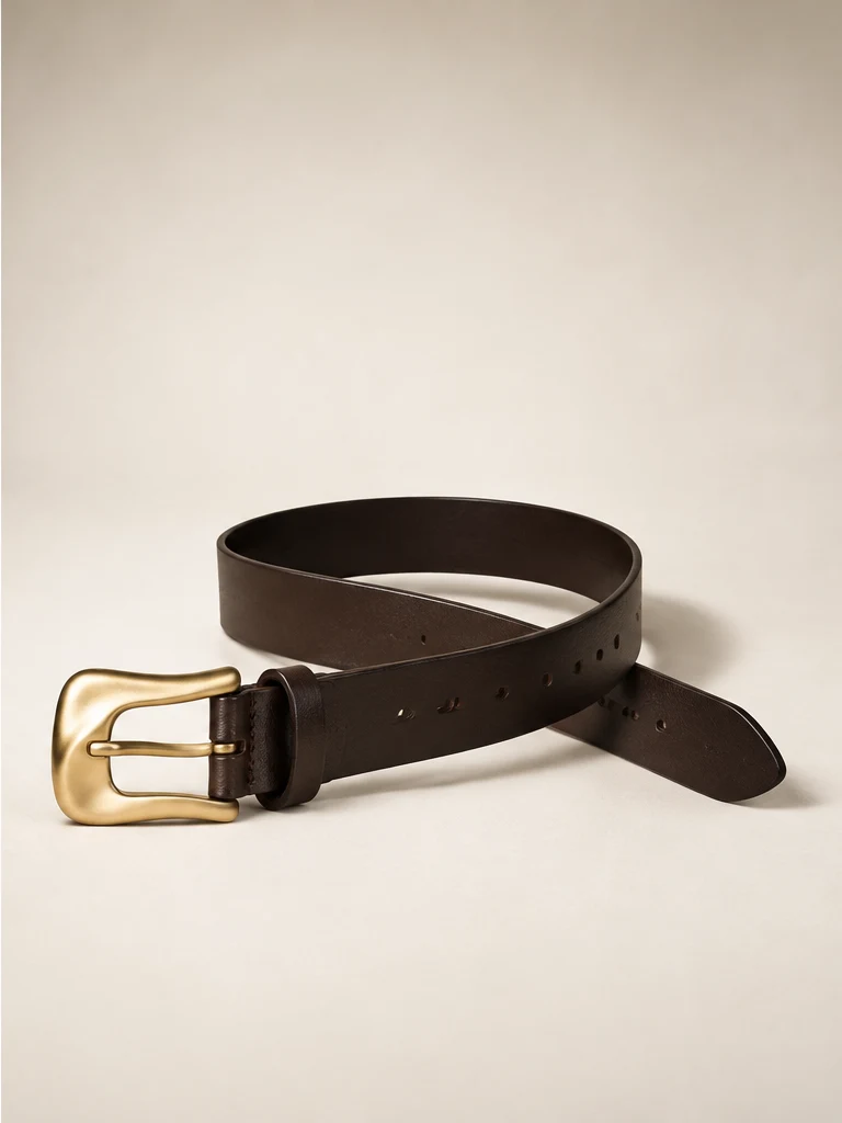 Sculptural Leather Belt