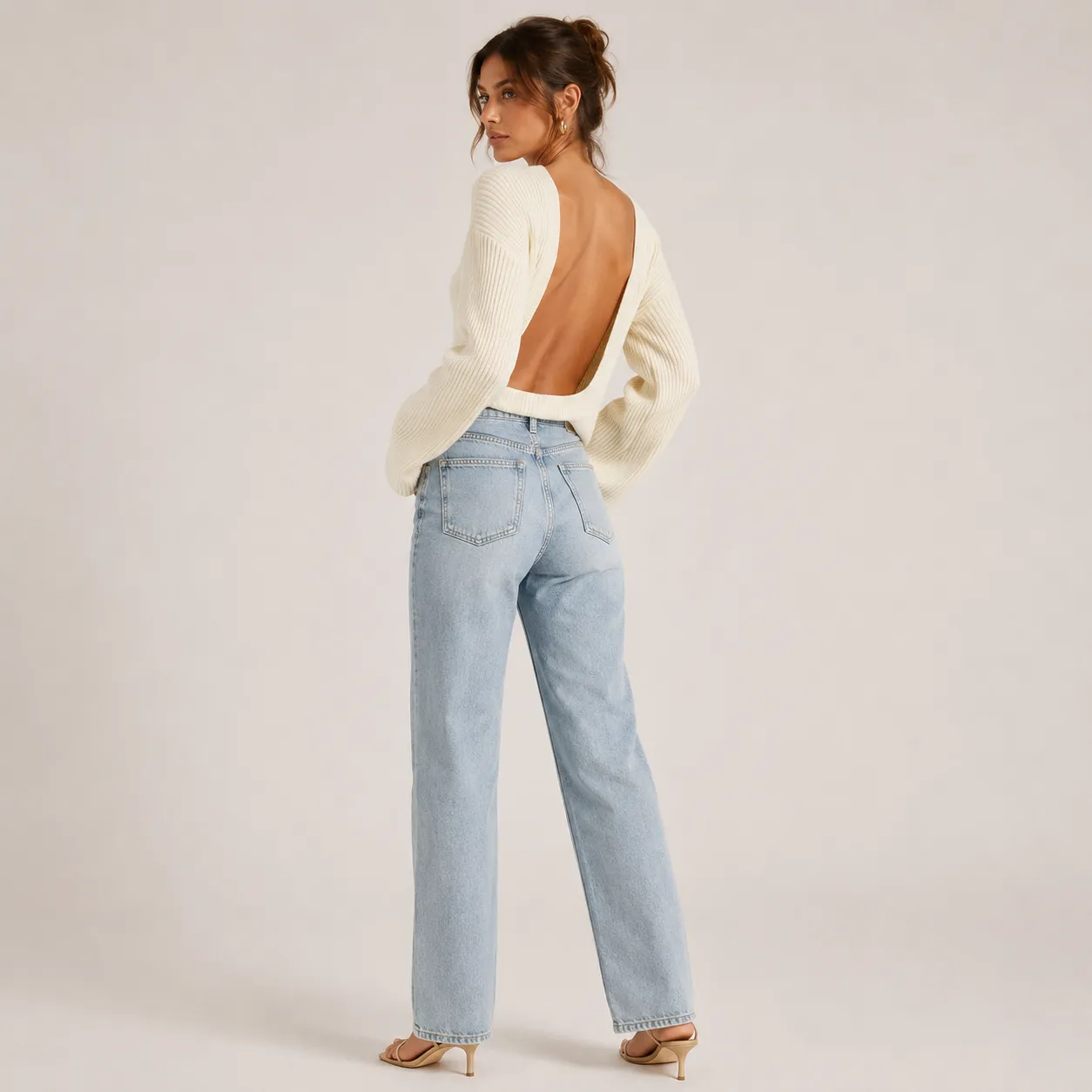 Alpaca Open-Back Sweater