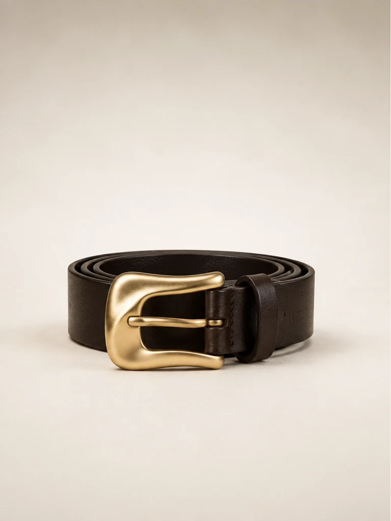 Sculptural Leather Belt