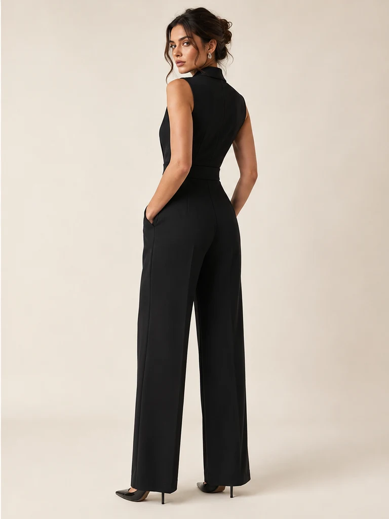 Tailored Wide-Leg Jumpsuit